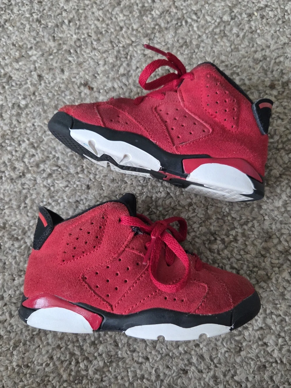 Nike‎ Toddler Size 8c Air Jordan 6 Retro Toro Bravo TD Varsity Red DV3606-600